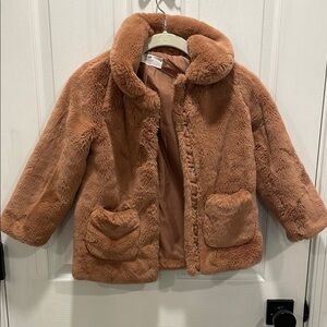 Luxe Faux Fur Brown Kids Jacket